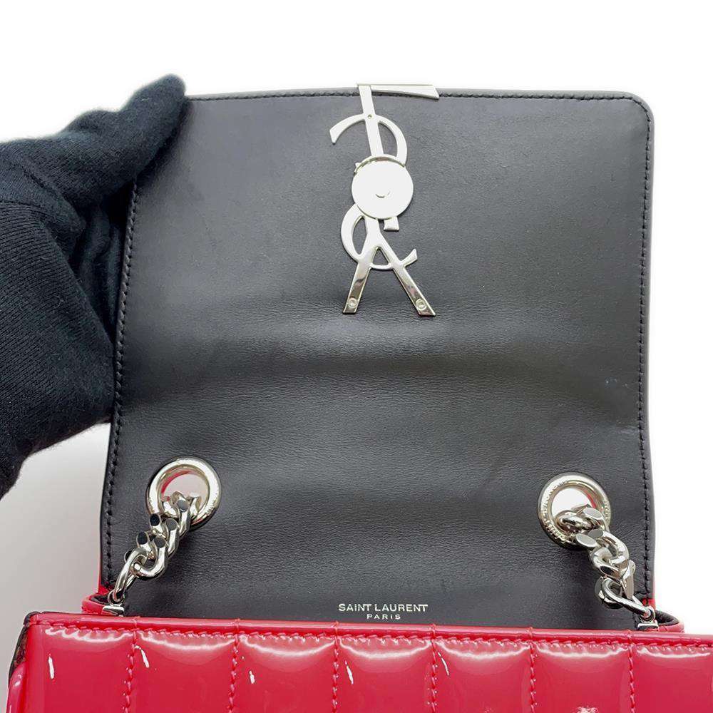 Saint Laurent Paris Shoulder Bag Vicky Patent Pink - Picture 9 of 10